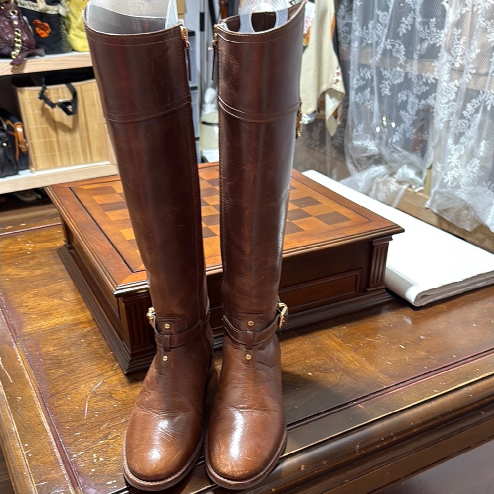 Tory Burch brown  Leather Riding Boots